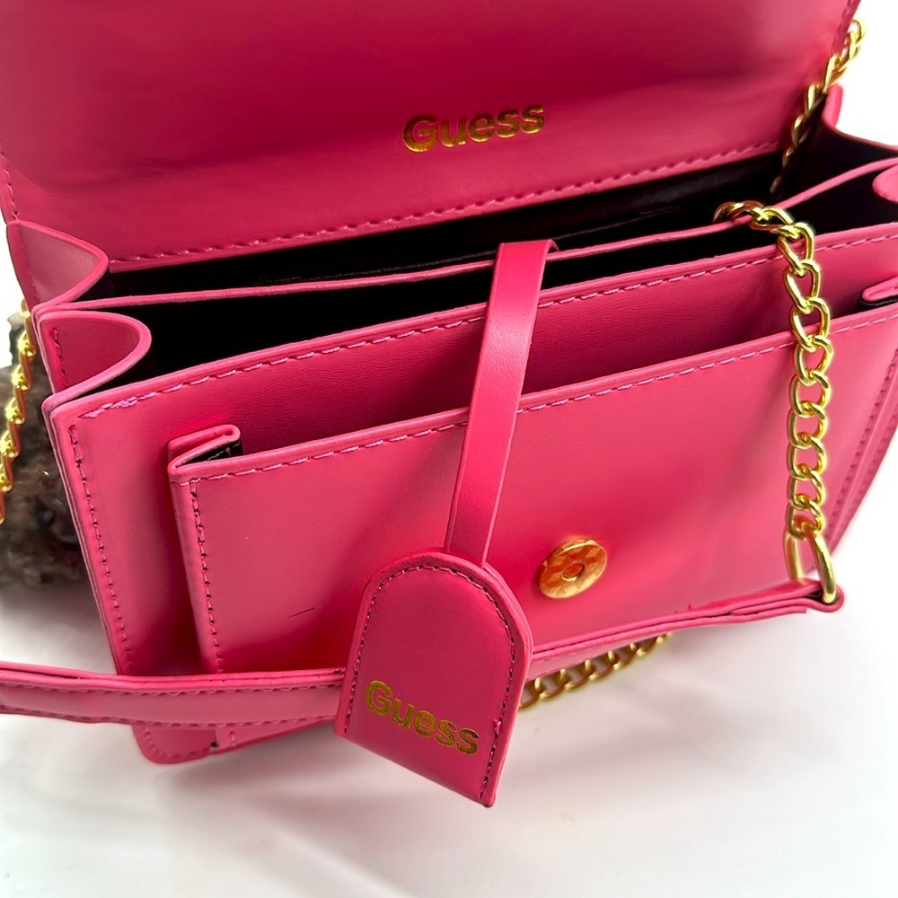 Hot Pink PU Leather Purse or Crossbody - Picture 5 of 5